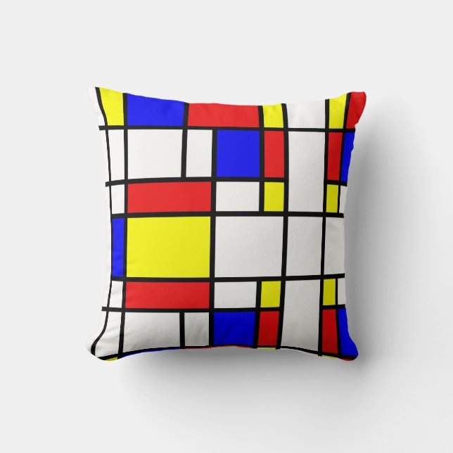 Mondrian inspired throw pillow (Front)