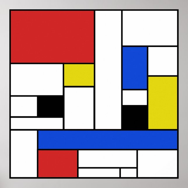 Mondrian Lines 24" x 24" Poster (Matte) (Front)