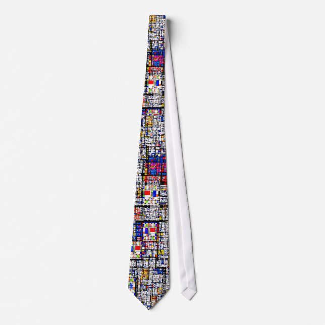 Mondrian Meets Grunge Tie (Front)