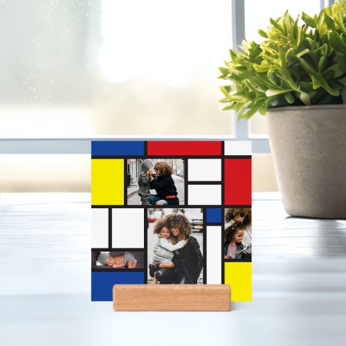 Mondrian Minimalist De Stijl Geo Modern Art Photo Holder