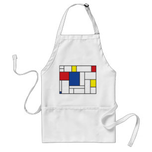 Mondrian Minimalist De Stijl Modern Art Custom Adult Apron