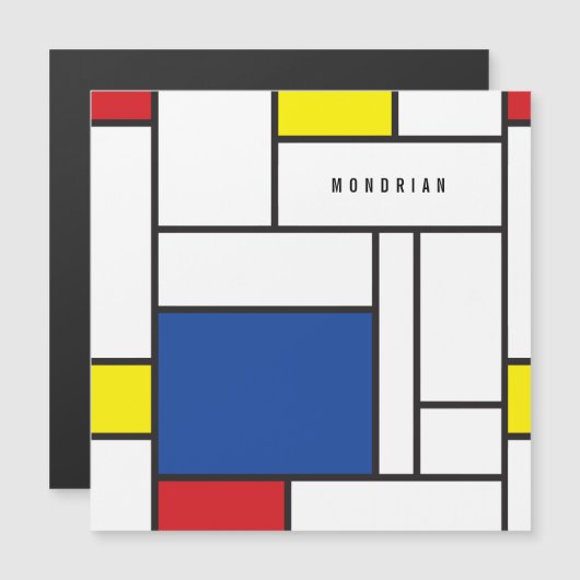 Mondrian Minimalist Geometric De Stijl Modern Art (Front/Back)