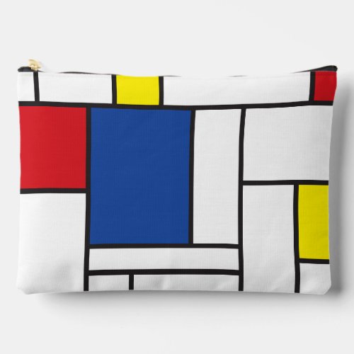 Mondrian Minimalist Geometric De Stijl Modern Art Accessory Pouch