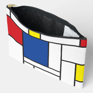 Mondrian Minimalist Geometric De Stijl Modern Art Accessory Pouch