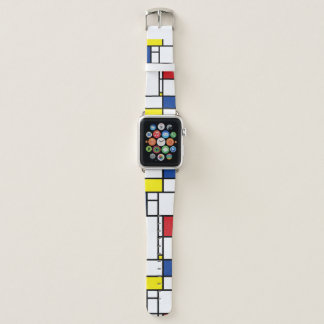 Mondrian Minimalist Geometric De Stijl Modern Art Apple Watch Band
