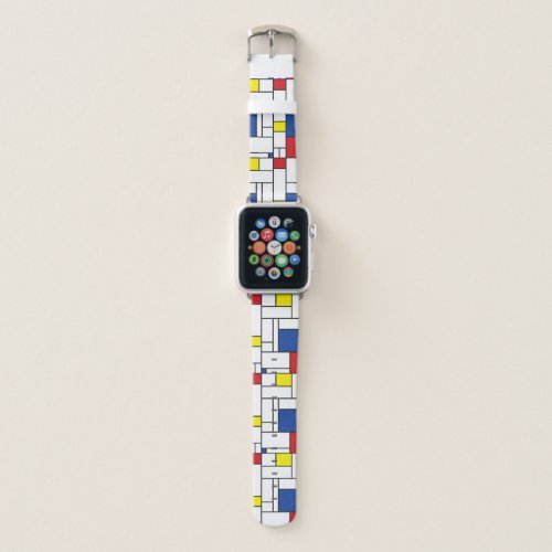 Mondrian Minimalist Geometric De Stijl Modern Art Apple Watch Band
