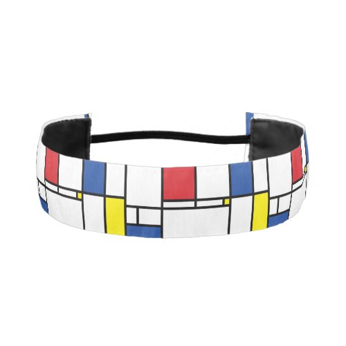 Mondrian Minimalist Geometric De Stijl Modern Art Athletic Headband