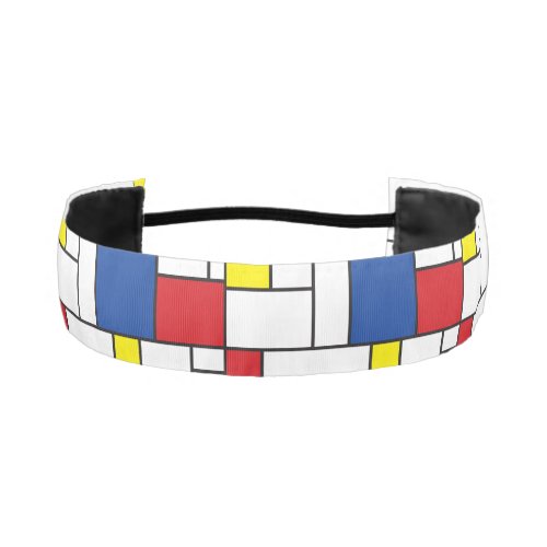 Mondrian Minimalist Geometric De Stijl Modern Art Athletic Headband