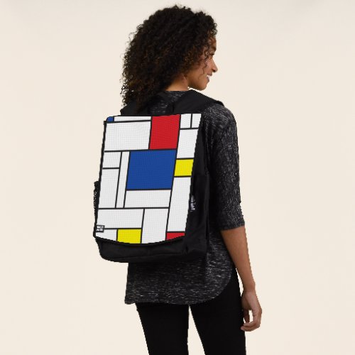 Mondrian Minimalist Geometric De Stijl Modern Art Backpack