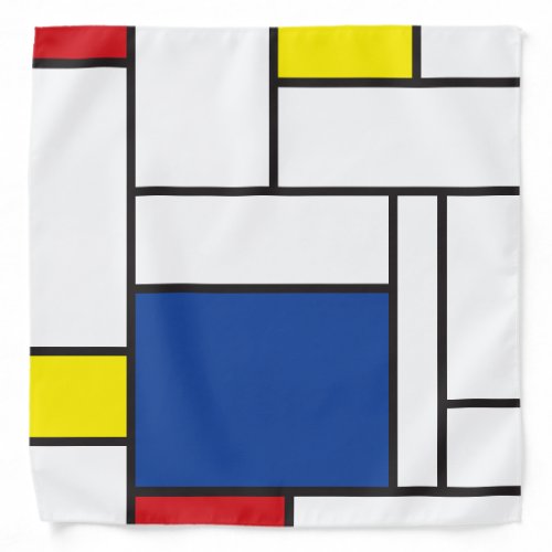 Mondrian Minimalist Geometric De Stijl Modern Art Bandana