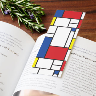 Mondrian Minimalist Geometric De Stijl Modern Art Bookmarks