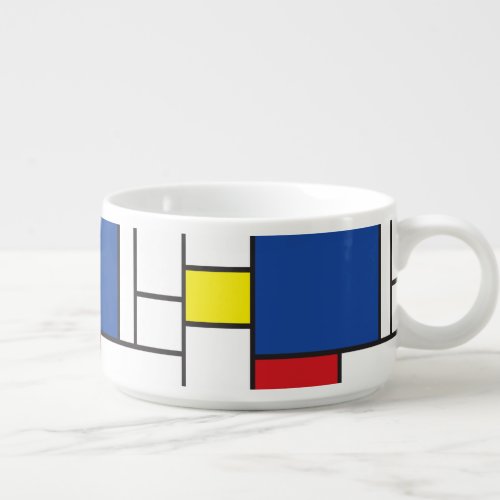 Mondrian Minimalist Geometric De Stijl Modern Art Bowl