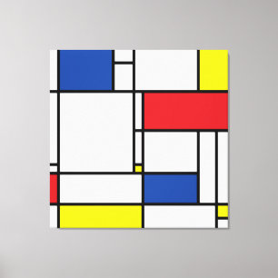 Mondrian Minimalist Geometric De Stijl Modern Art Canvas Print