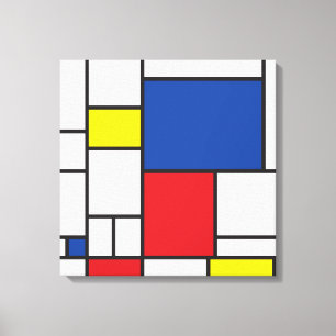 Mondrian Minimalist Geometric De Stijl Modern Art Canvas Print
