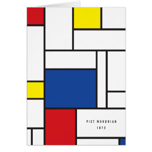 Mondrian Minimalist Geometric De Stijl Modern Art Cards