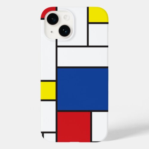 Mondrian Minimalist Geometric De Stijl Modern Art Case_Mate iPhone 14 Case