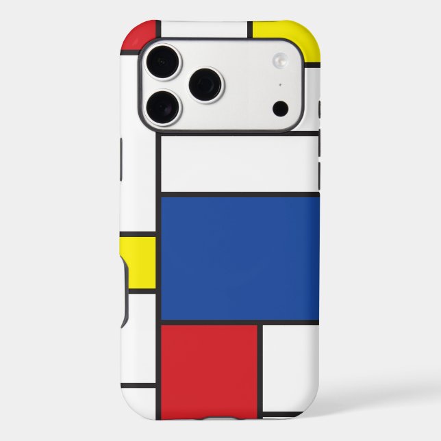 Mondrian Minimalist Geometric De Stijl Modern Art Case-Mate iPhone Case (Back)