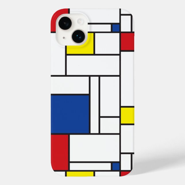 Mondrian Minimalist Geometric De Stijl Modern Art Case-Mate iPhone Case (Back)