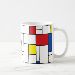 Mondrian Minimalist Geometric De Stijl Modern Art Coffee Mug