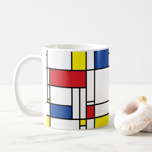 Mondrian Minimalist Geometric De Stijl Modern Art Coffee Mug