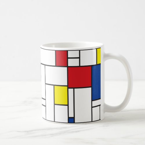 Mondrian Minimalist Geometric De Stijl Modern Art Coffee Mug