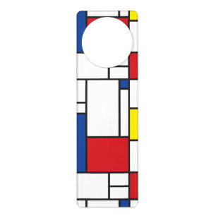 Mondrian Minimalist Geometric De Stijl Modern Art Door Hanger