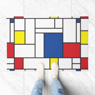 Mondrian Minimalist Geometric De Stijl Modern Art Doormat