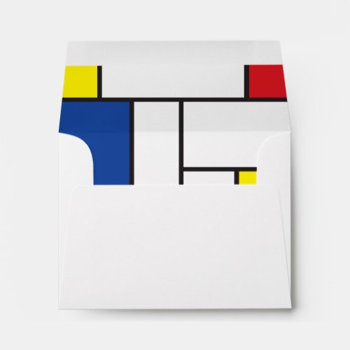 Mondrian Minimalist Geometric De Stijl Modern Art Envelope