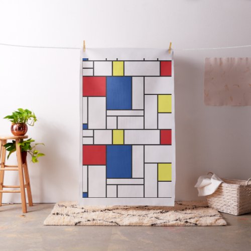 Mondrian Minimalist Geometric De Stijl Modern Art Fabric