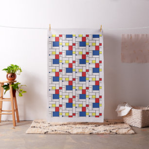 Mondrian Minimalist Geometric De Stijl Modern Art Fabric