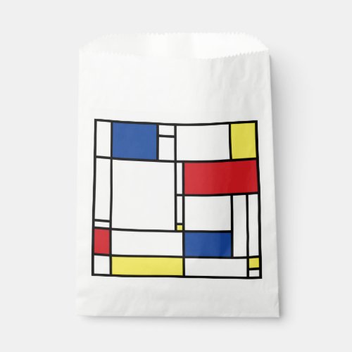 Mondrian Minimalist Geometric De Stijl Modern Art Favor Bag