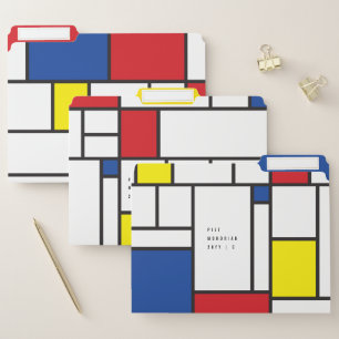 Mondrian Minimalist Geometric De Stijl Modern Art File Folder