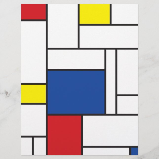 Mondrian Minimalist Geometric De Stijl Modern Art Flyer (Front)
