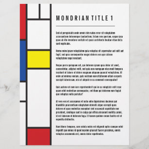Mondrian Minimalist Geometric De Stijl Modern Art Flyer