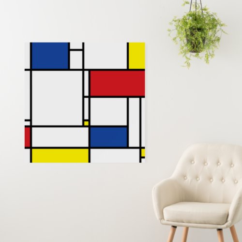 Mondrian Minimalist Geometric De Stijl Modern Art Foam Board