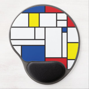 Mondrian Minimalist Geometric De Stijl Modern Art Gel Mouse Pad