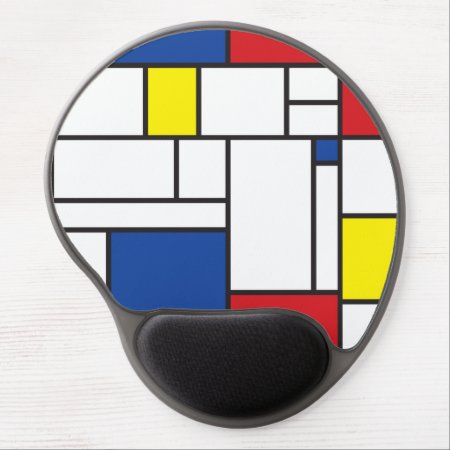 Mondrian Minimalist Geometric De Stijl Modern Art Gel Mouse Pad