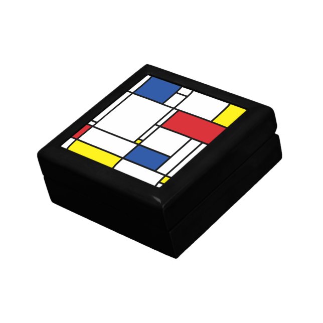 Mondrian Minimalist Geometric De Stijl Modern Art Gift Box (Side)