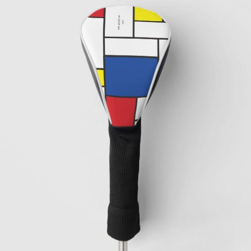 Mondrian Minimalist Geometric De Stijl Modern Art Golf Head Cover