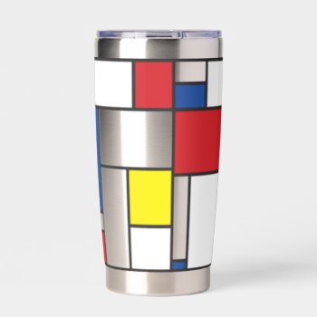 Mondrian Minimalist Geometric De Stijl Modern Art Insulated Tumbler by fat_fa_tin at Zazzle
