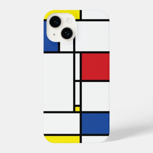 Mondrian Minimalist Geometric De Stijl Modern Art iPhone 14 Case