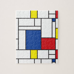 Mondrian Minimalist Geometric De Stijl Modern Art Jigsaw Puzzle