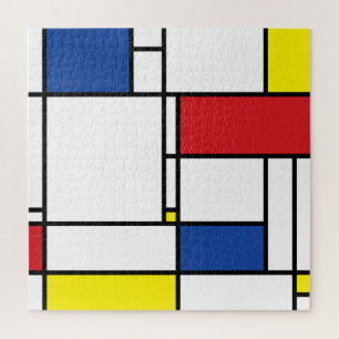 Mondrian Minimalist Geometric De Stijl Modern Art Jigsaw Puzzle