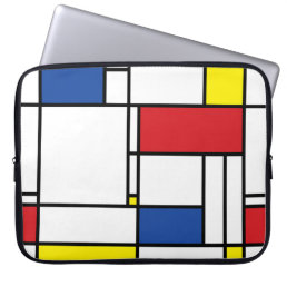 Mondrian Minimalist Geometric De Stijl Modern Art Laptop Sleeve