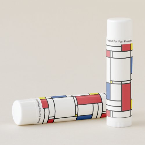 Mondrian Minimalist Geometric De Stijl Modern Art Lip Balm