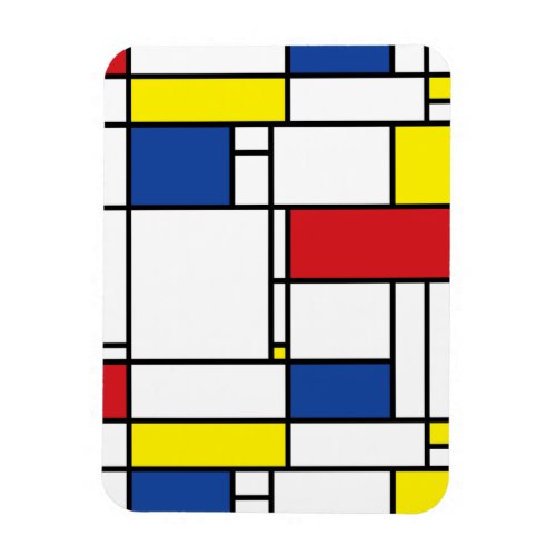 Mondrian Minimalist Geometric De Stijl Modern Art Magnet