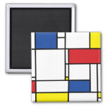 Mondrian Minimalist Geometric De Stijl Modern Art Magnet at Zazzle