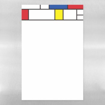Mondrian Minimalist Geometric De Stijl Modern Art Magnetic Dry Erase Sheet by fat_fa_tin at Zazzle