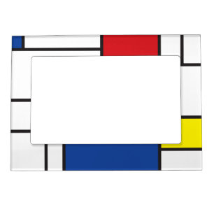 Mondrian Minimalist Geometric De Stijl Modern Art Magnetic Picture Frame
