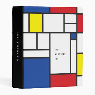 Mondrian Minimalist Geometric De Stijl Modern Art Mini Binder